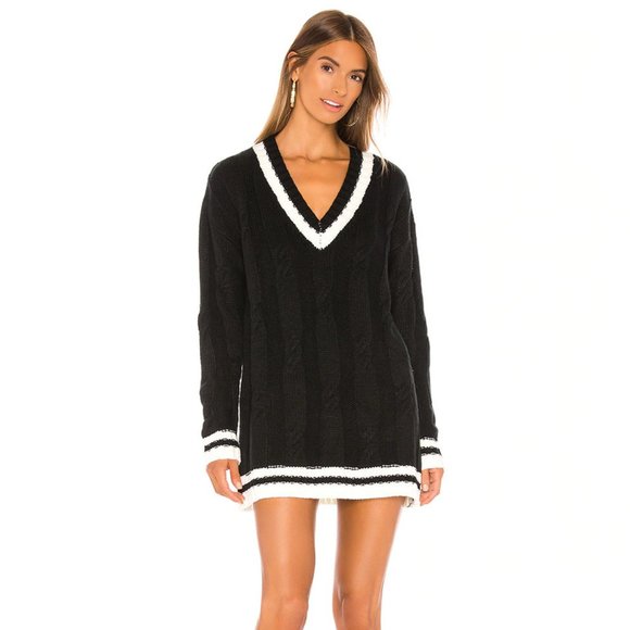 superdown Sweaters - superdown Shawnie Varsity Sweater Dress